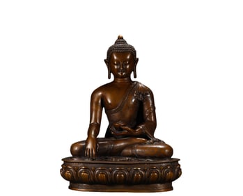 A  Copper  Buddha  S tatue, Ming Dynasty, China