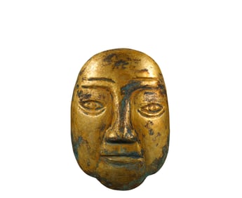 A Bronze Gilt Mask, Jin Dynasty, China