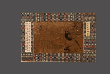 Ming Dynasty Lv Ji's Bamboo and Poultry Treasures Painting Silk Mirror