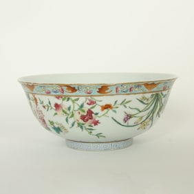 Pink flower bowl