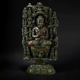 Before the Ming Dynasty, a bronze Buddha statue of Jiantuo was made