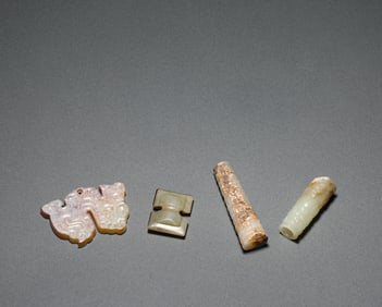 Three pieces of Hetian jade in the Han Dynasty