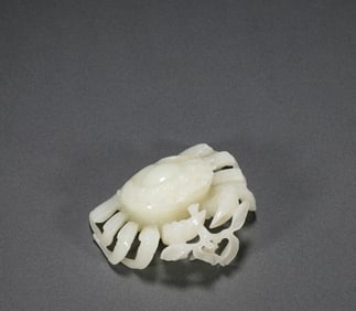 Qing Dynasty Hotan Jade Crab