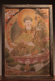 During the Qing Dynasty, the renowned scholar Lianhuasheng weaved brocade and thangka