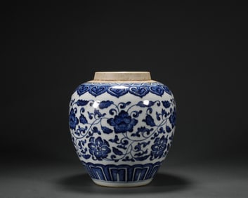Qing Dynasty blue and white jar