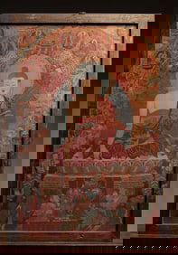Qing Dynasty Brocade - Shakyamuni Buddha Tangka