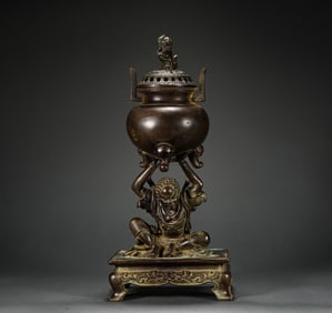Qing Dynasty Qianlong Copper Smoker