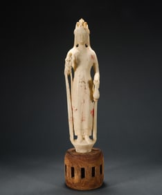 White stone Buddha statues during the Northern Qi period