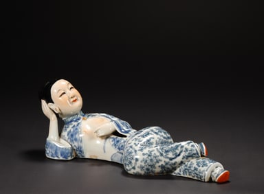 Qing Dynasty Blue and White Ladies' Porcelain