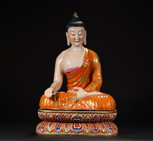 Qing Dynasty porcelain Buddha statues