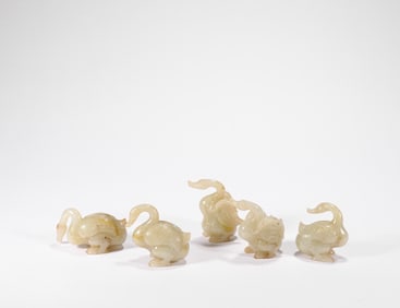 A group of jade birds from Hetian in the Tang Dynasty