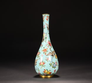 Qing Dynasty enamel vase