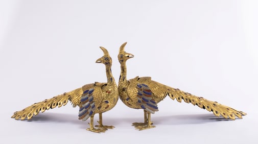 Qing Dynasty Cloisonn é Phoenix Pair