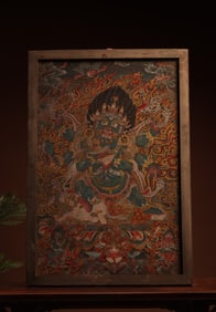 Qing Dynasty Tibetan brocade Tangka • Dahetian
