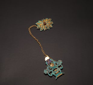 Qing Dynasty silver gilded sachet