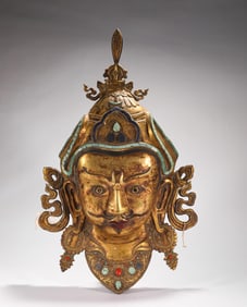 Bronze gilded masks of the Qing Dynasty