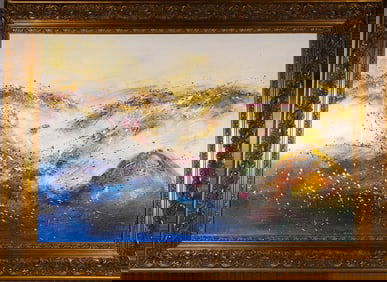 Attributed to Zhao Wu Ji's fine oil paintings