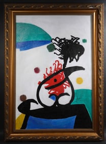 Attributed to Joan Miro (1893-1983) Fine oil painting, Spain