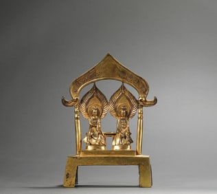 11th-century gilded bronze Buddha