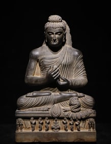 A 5th-century SLATE statue of Gandhara