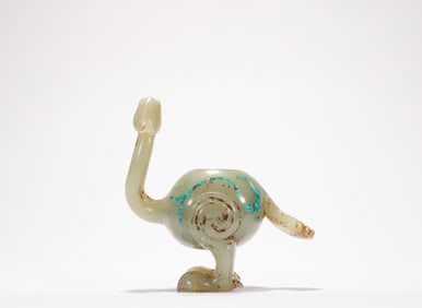 Han Dynasty inlaid turquoise bird incense