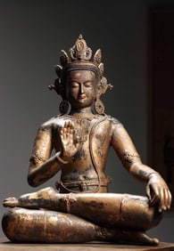 Bronze gilded Guanyin statues from the Ming Dynasty
