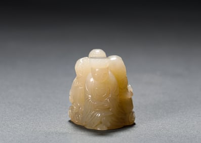 Ming Dynasty Hetian jade Buddha pendants
