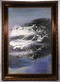 Attributed to Zhao Wu Ji's fine oil painting