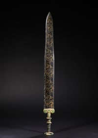 Bronze sword with gilded cloud patterns from the Warring States period