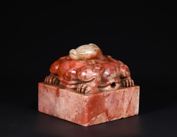 Qing Dynasty beast knob Shoushan stone precious seal