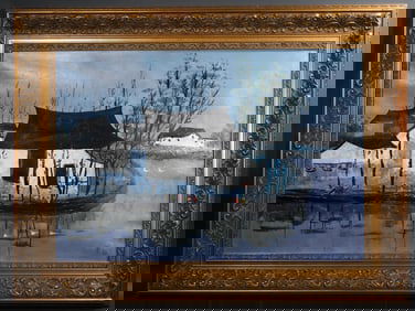 Attributed to Fine Oil paintings by Wu Guanzhong, China