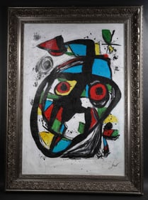 Attributed to Joan Miro (1893-1983) Fine oil painting, Spain