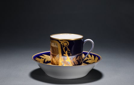 Sevre style hand-painted porcelain from the mid-to-late 19th century (c. 1850-1900)