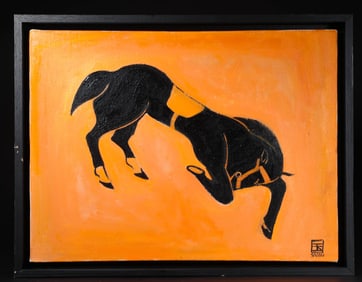 Attributed to Oil painting, signed by Shangyu, China