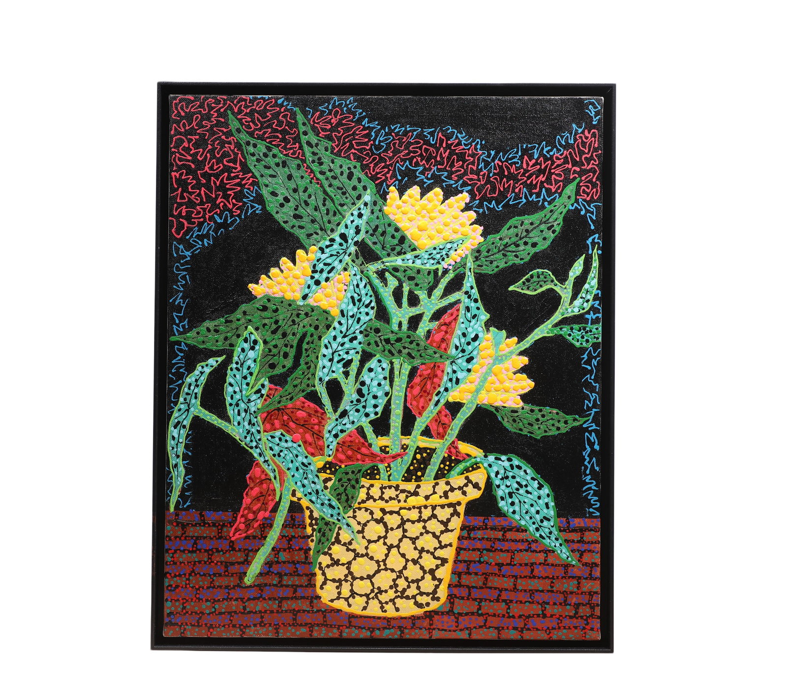 YAYOI KUSAMA (B.1929),ATTRIBUTED TO,ACRYLIC ON CANVAS: H:50cm?19.69 in? W:40cm?15.75 in?H:52cm?20.47 in? W:42.5cm?16.73 in?Yayoi Kusama (b. March 22, 1929, Matsumoto, Japan) is a Japanese contemporary artist, known globally as the “Polka Dot Queen.&rdqu