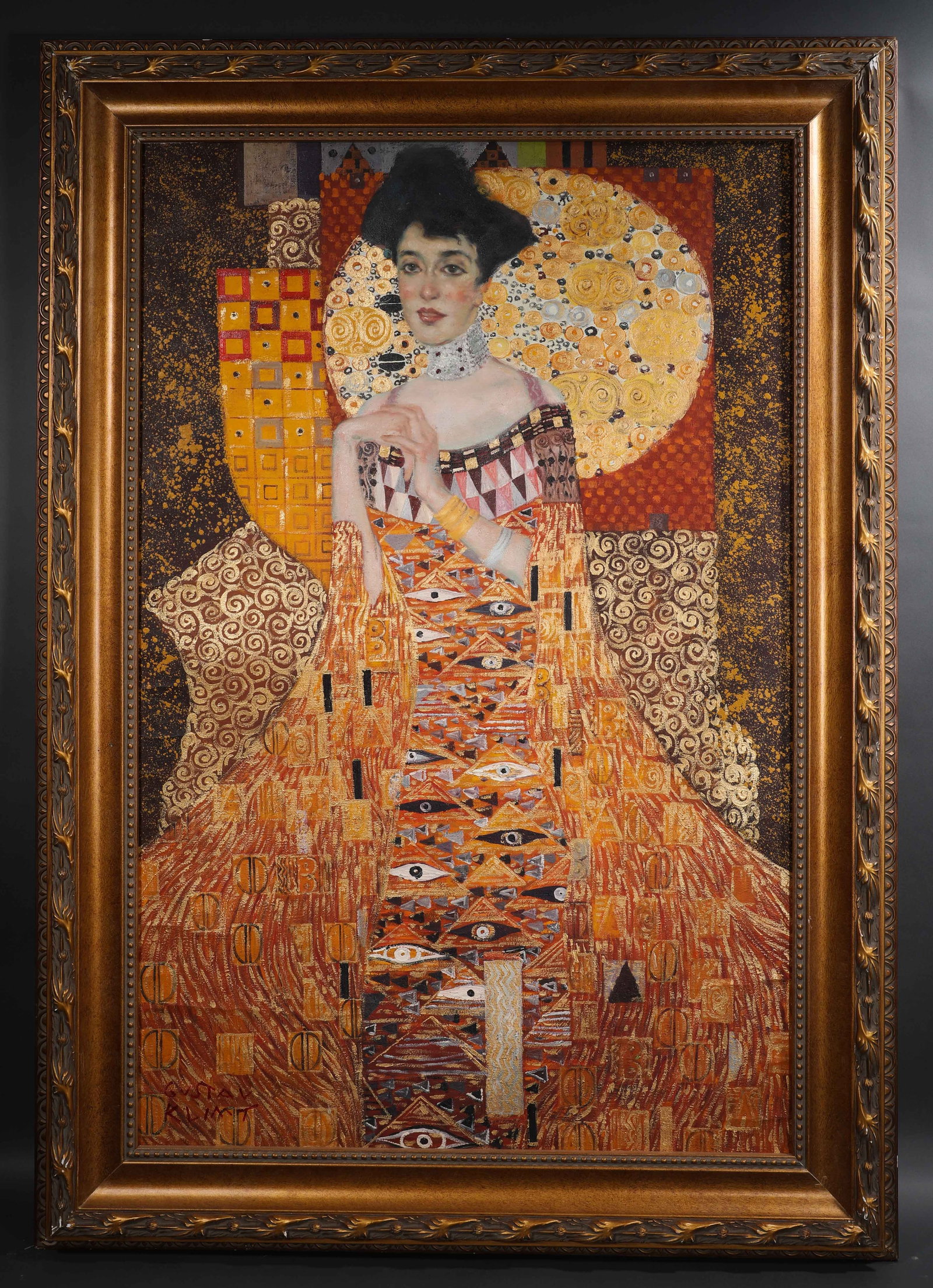GUSTAV KLIMT (1862-1918) ATTRIBUTED TO, FINE OIL PAINTING: 59X92cm 78X111cm Weight:6000g