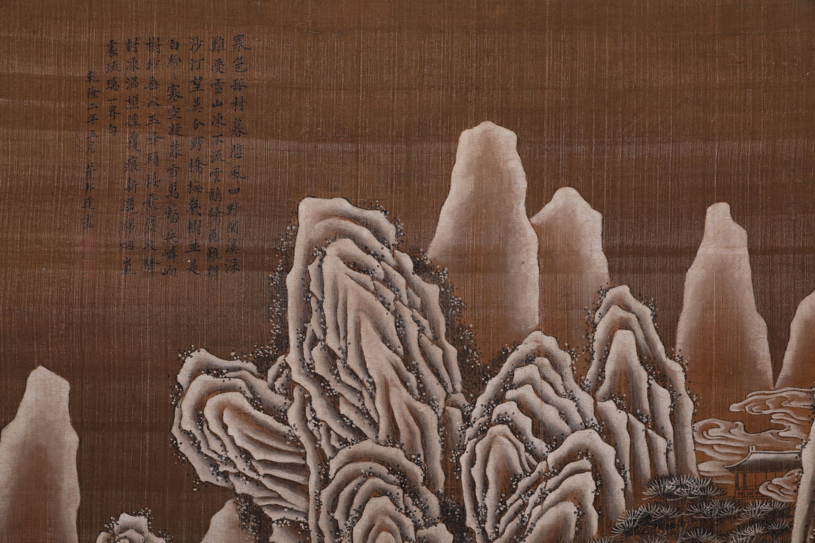 ANONYMOUS SNOW MOUNTAIN PAVILION SCROLL - 3