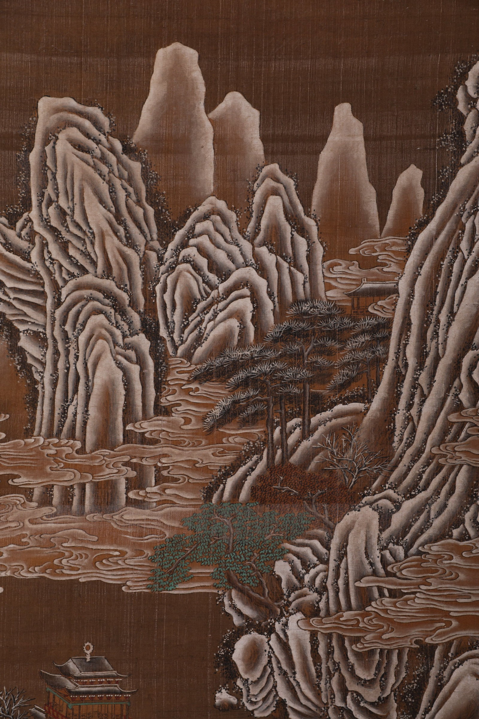 ANONYMOUS SNOW MOUNTAIN PAVILION SCROLL - 4