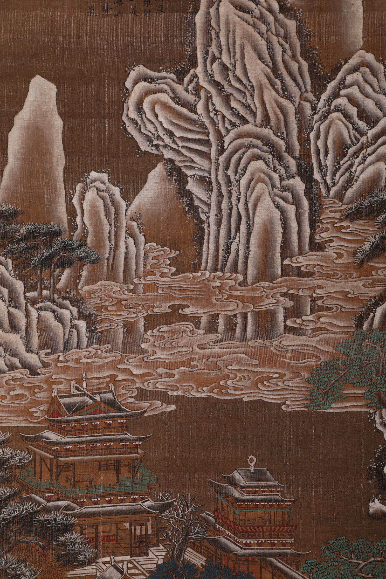 ANONYMOUS SNOW MOUNTAIN PAVILION SCROLL - 5