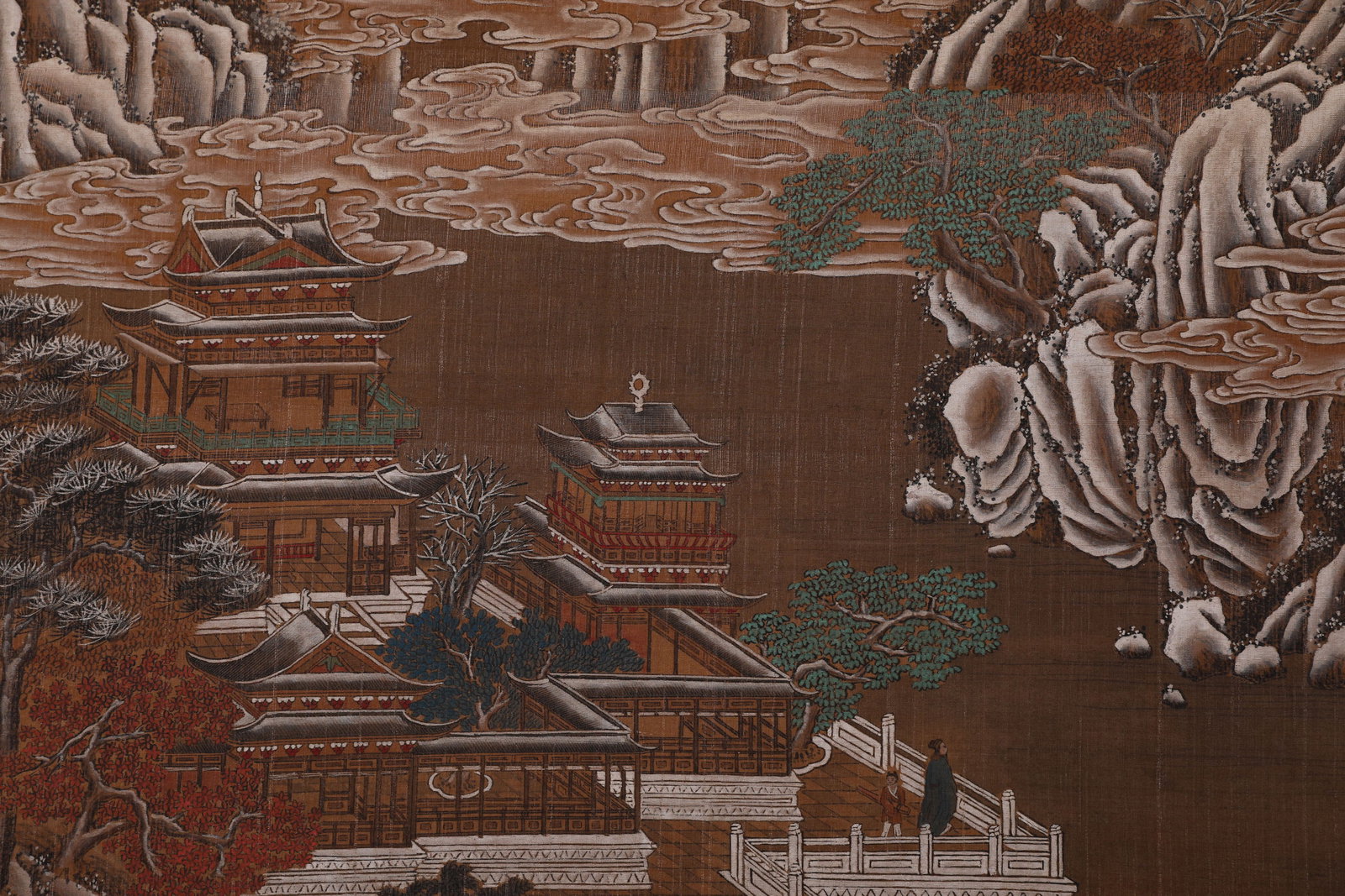 ANONYMOUS SNOW MOUNTAIN PAVILION SCROLL - 6