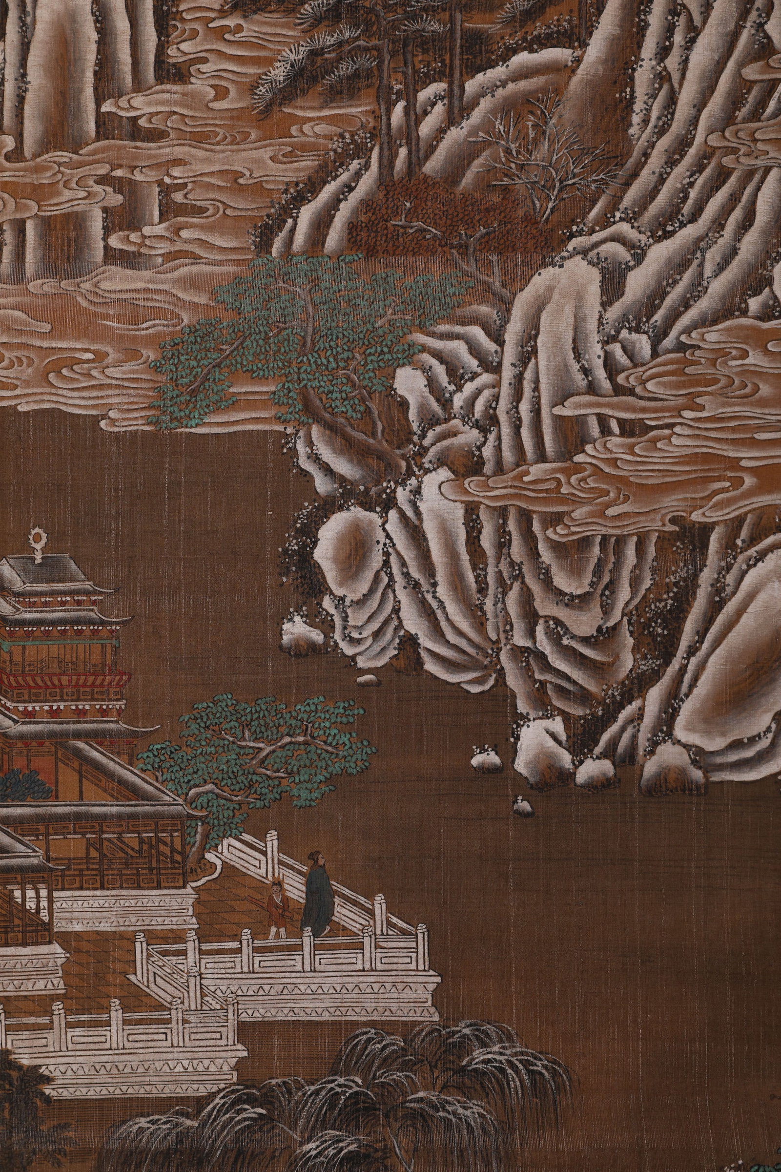 ANONYMOUS SNOW MOUNTAIN PAVILION SCROLL - 7