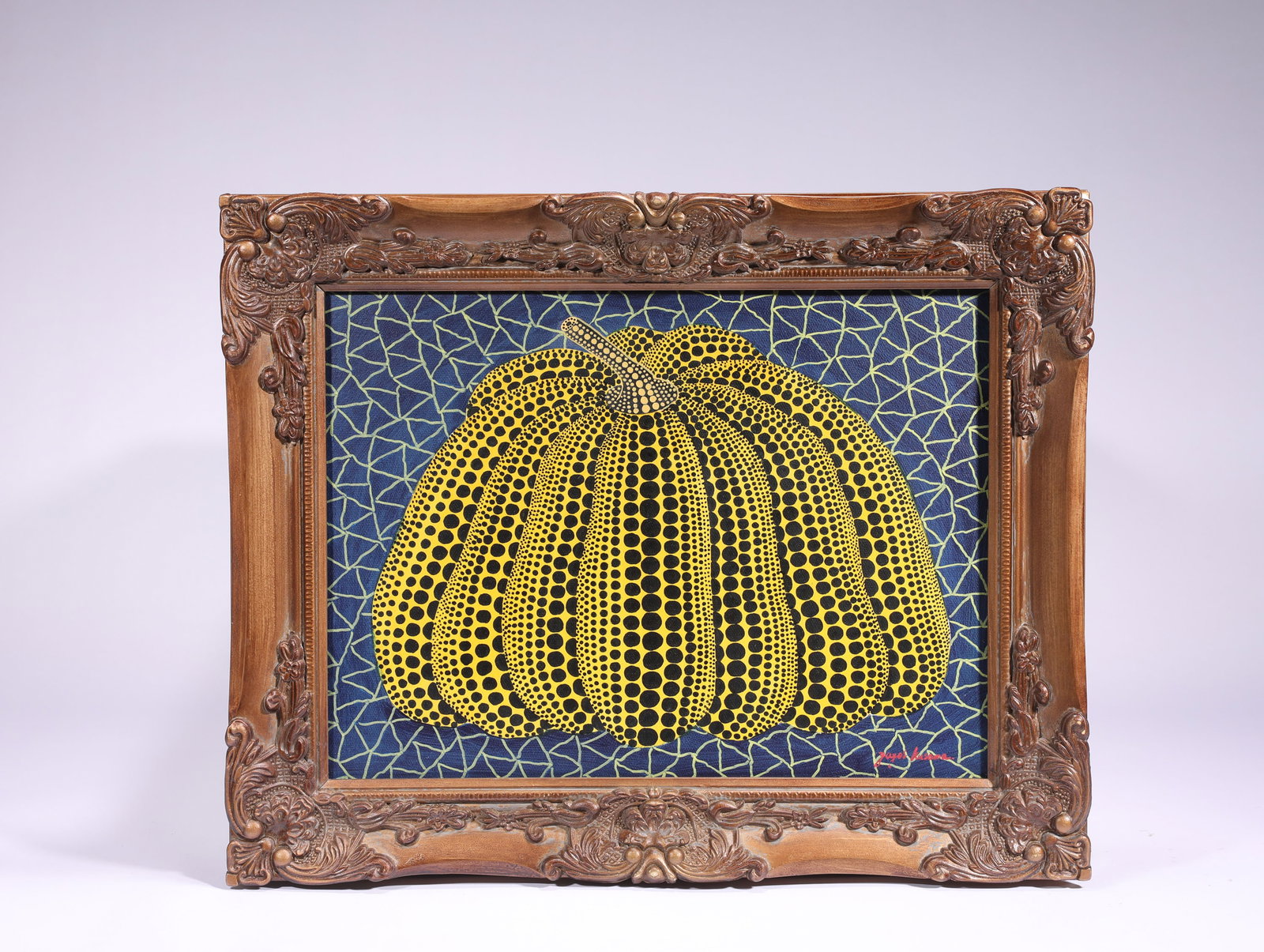 YAYOI KUSAMA (B.1929),ATTRIBUTED TO,ACRYLIC ON CANVAS: H:29cmW:39cm H:40cmW:49cm