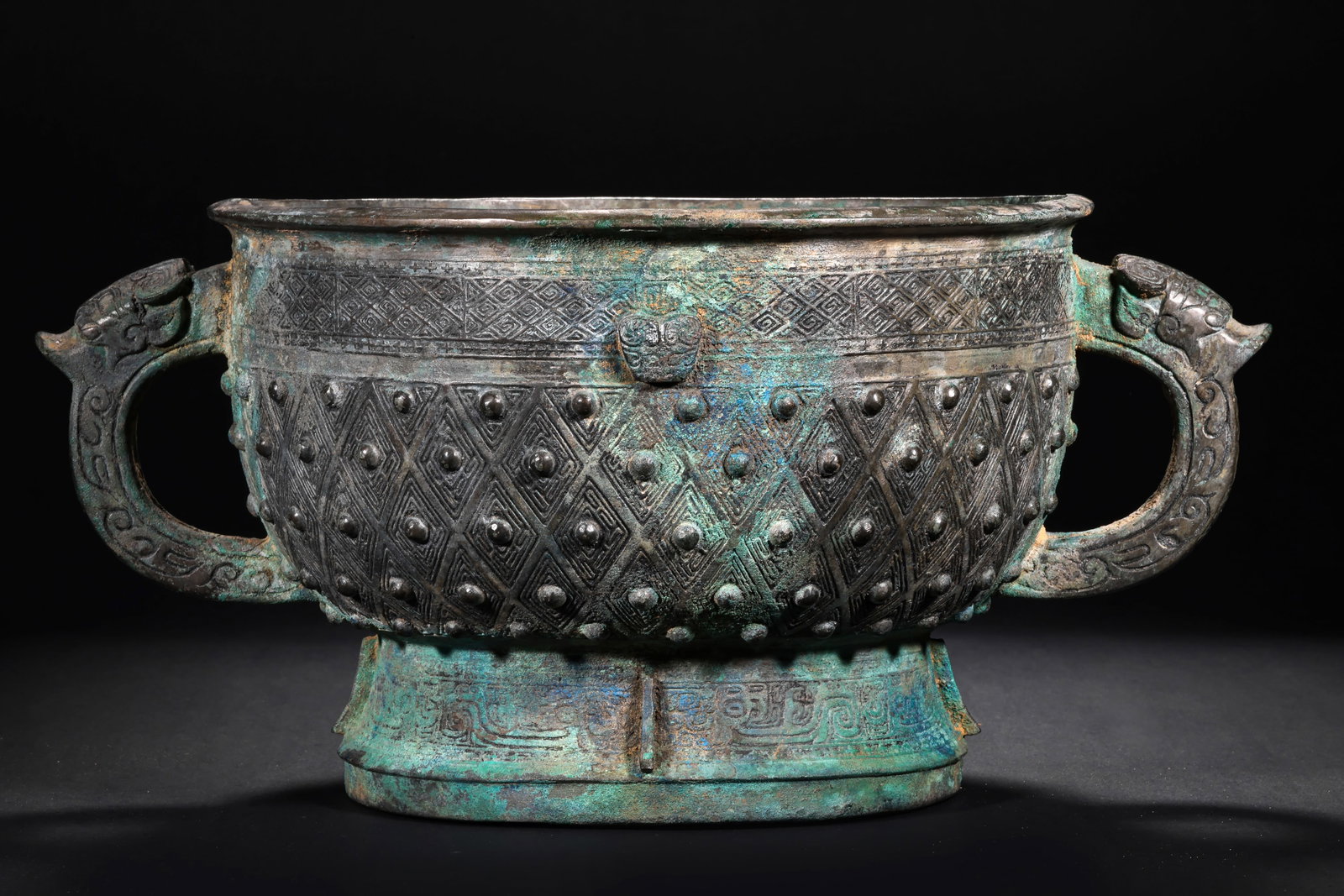 SHANG DYNASTY BRONZE CAULDRON-PATTERNED GUI - 2