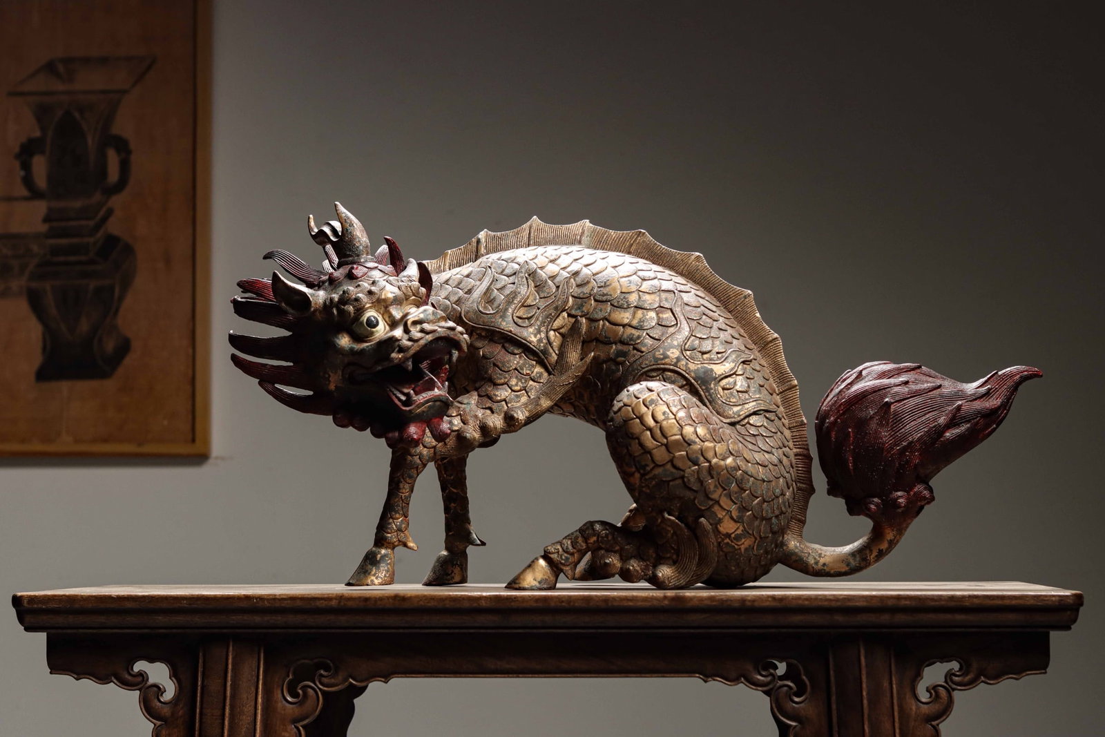 GILDED BRONZE AUSPICIOUS BEAST OF THE MING DYNASTY (1 of 7)