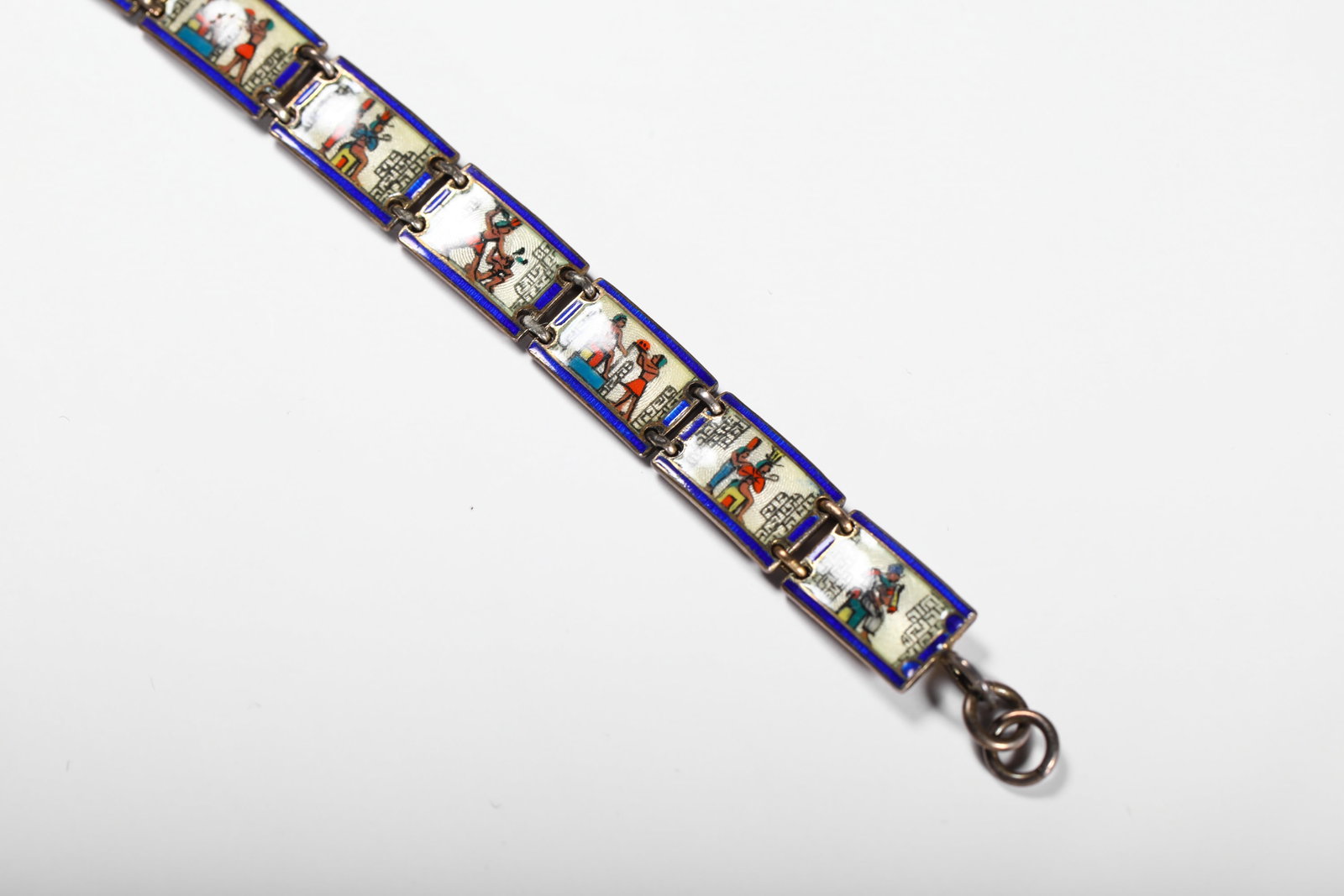 SILVER PAINTED ENAMEL BRACELET - 3