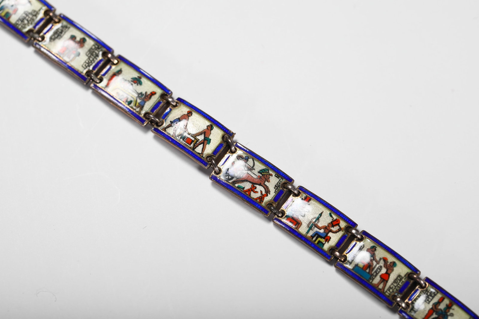 SILVER PAINTED ENAMEL BRACELET - 5