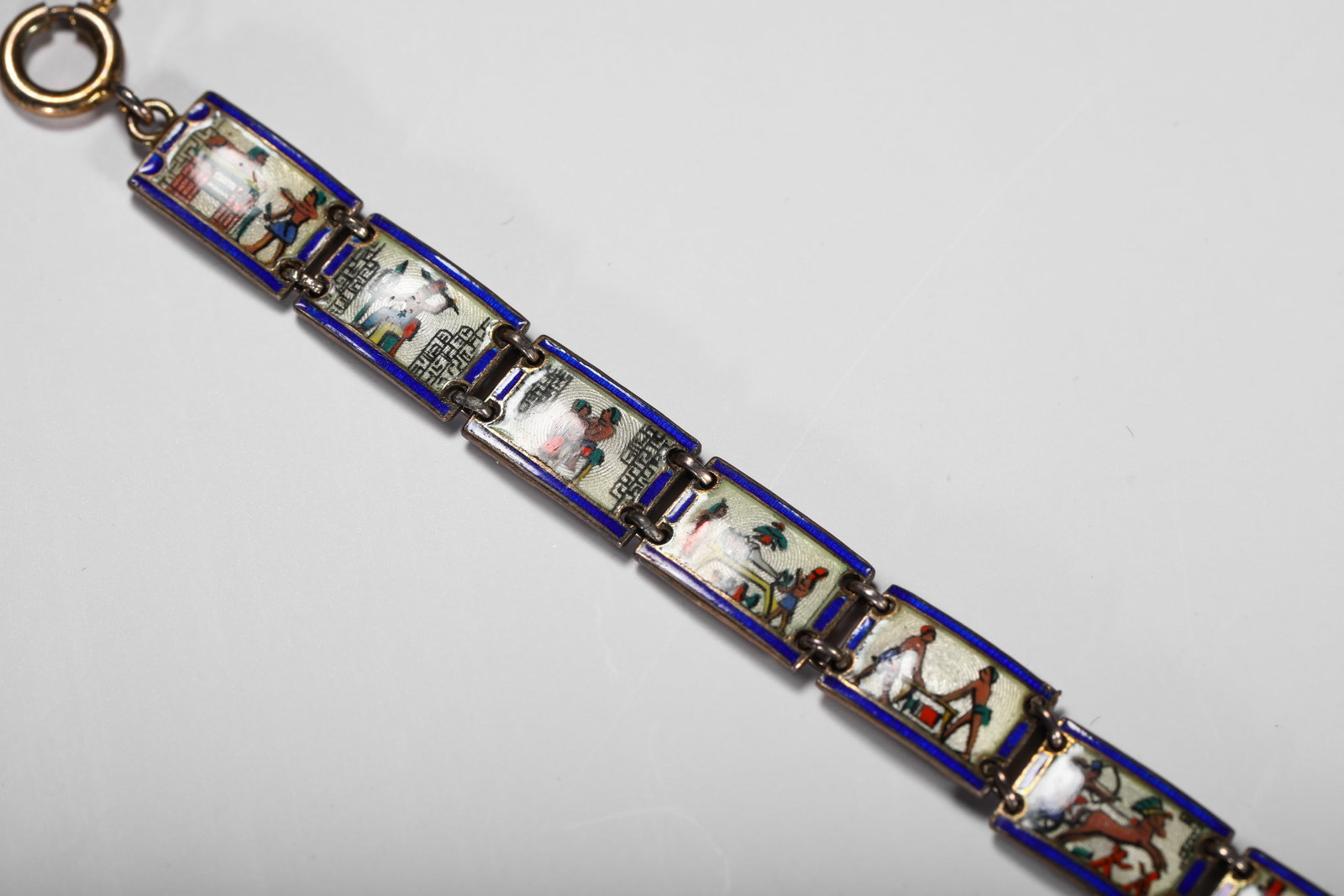 SILVER PAINTED ENAMEL BRACELET - 6
