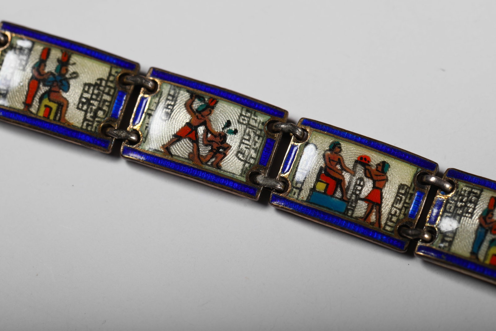 SILVER PAINTED ENAMEL BRACELET - 9