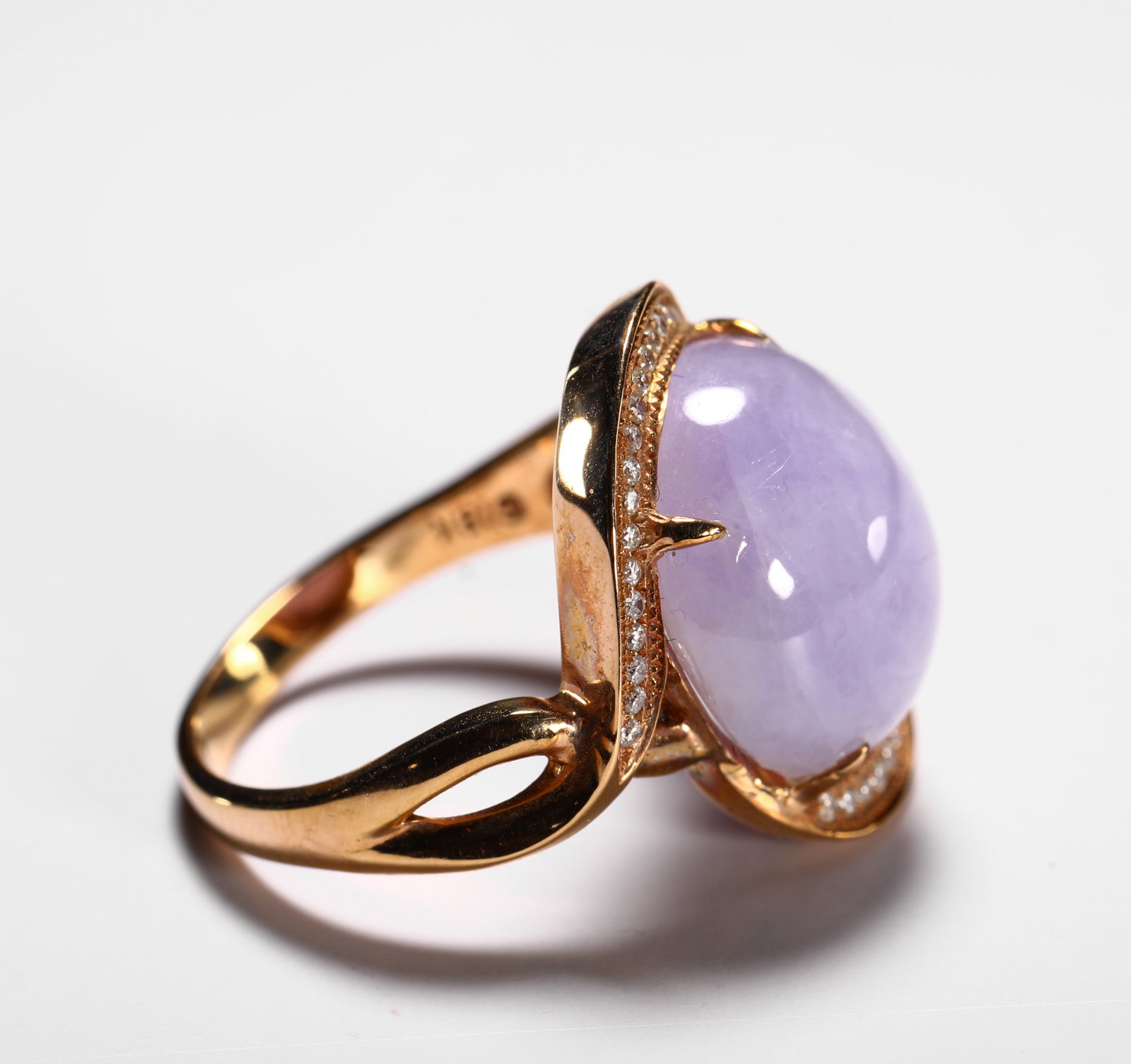 18K GOLD VIOLET RING - 2