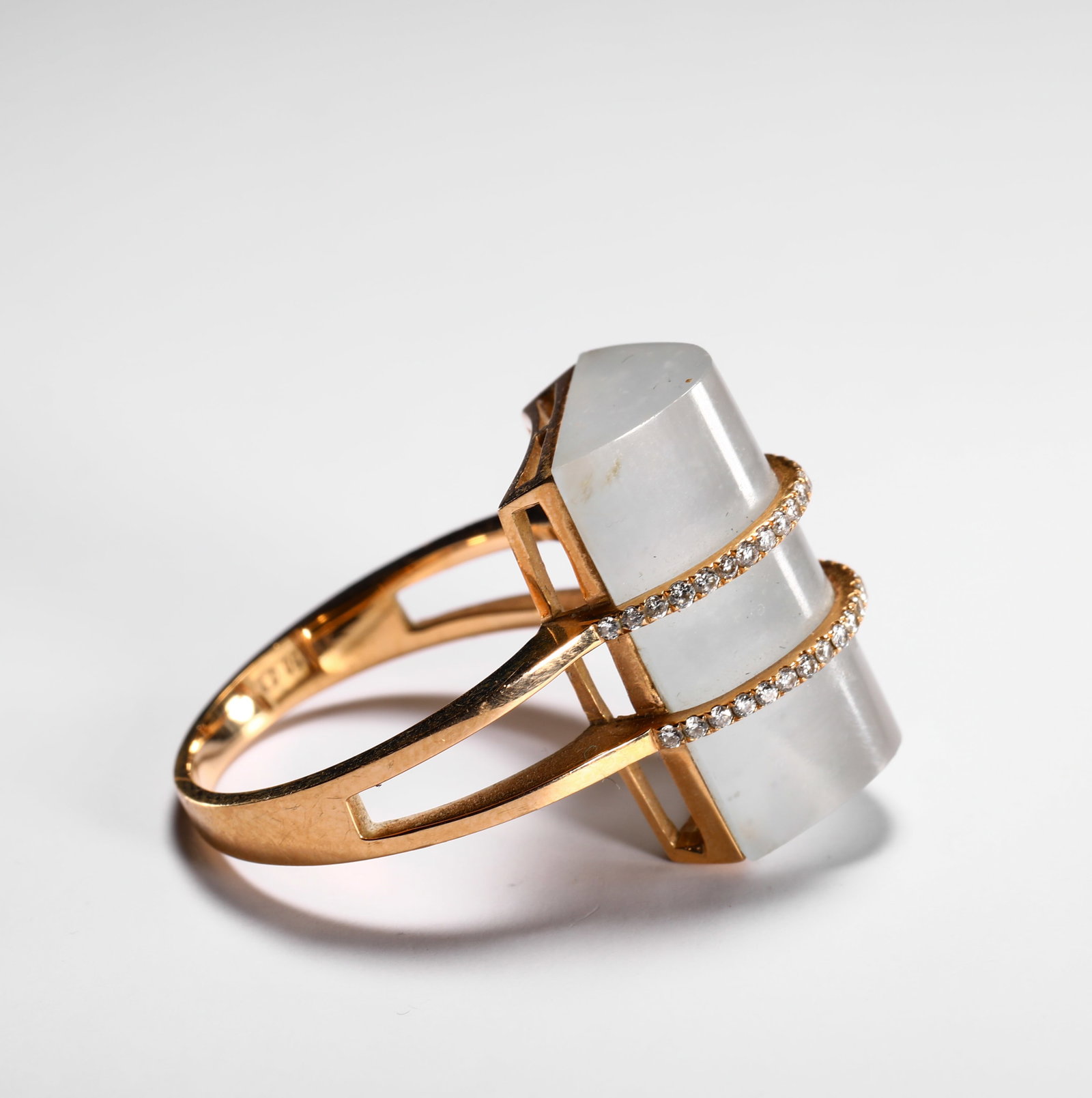 18K ICE JADE RING - 4